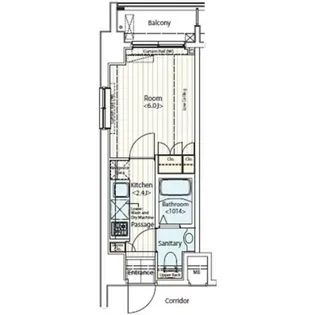 ドゥーエ新富町【3階】の間取り