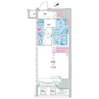 GENOVIA上野Ⅱskygarden【7階】の間取り