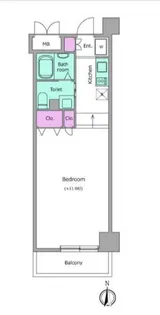 レジディア上野御徒町【6階】の間取り