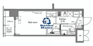 プラウドフラット隅田リバーサイド【7階】の間取り