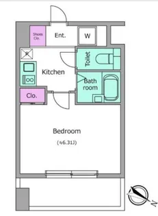 レジディア三越前【5階】の間取り