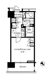 パークアクシス日本橋ステージ【2階】の間取り