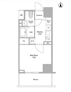 リバーレ浅草ウエスト【13階】の間取り