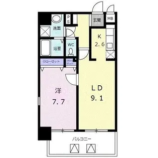 フェスタ元浅草【3階】の間取り