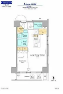 プラウドフラット浅草【7階】の間取り