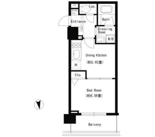 パークキューブ上野【13階】の間取り