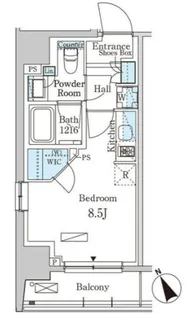 パークアクシス日本橋茅場町ステーションゲート【4階】の間取り