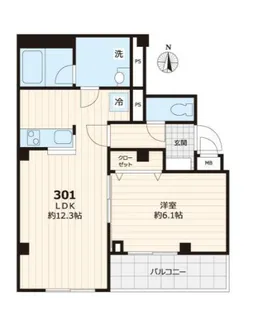 第二ヤマイビル【3階】の間取り