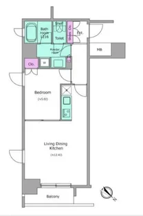 レジディア月島Ⅱ【12階】の間取り