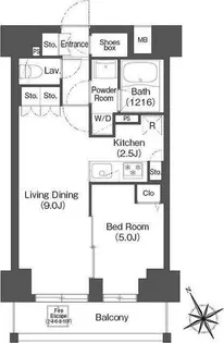 コンフォリア・リヴ根岸二丁目【12階】の間取り
