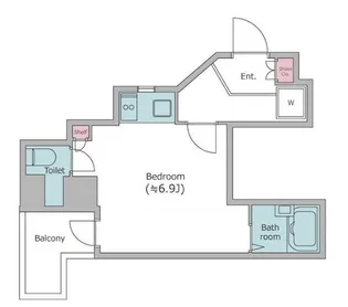 レジディア文京湯島Ⅱ【8階】の間取り