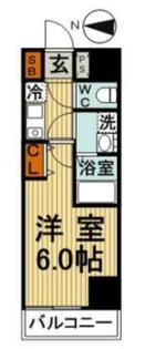 シエル白山B館【9階】の間取り