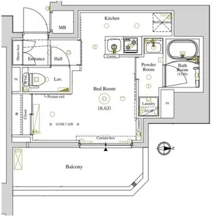 LUMEED南千住【2階】の間取り