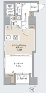 グランカーサ上野入谷【7階】の間取り
