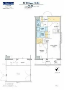 プラウドフラット墨田曳舟ディアージュ【1階】の間取り