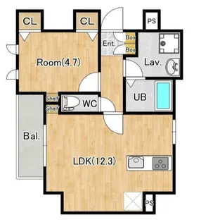 ジーグランデ森下【8階】の間取り