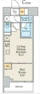 クレストコート本所吾妻橋North【3階】の間取り