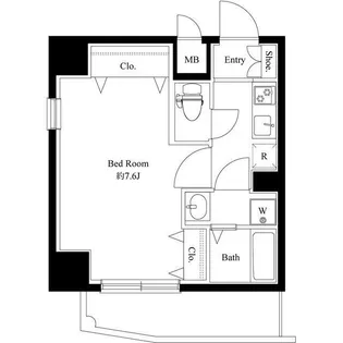 LEXE 東京 East id【7階】の間取り