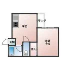 コーポ立花【3階】の間取り