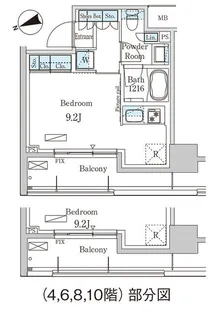 パークアクシス本所吾妻橋【2階】の間取り