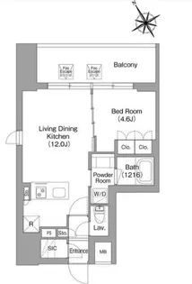 バウスフラッツ蔵前【9階】の間取り