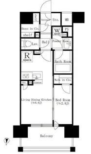 オーベルアーバンツ両国【6階】の間取り