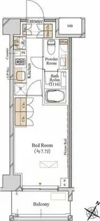 ブランシエスタ森下【5階】の間取り