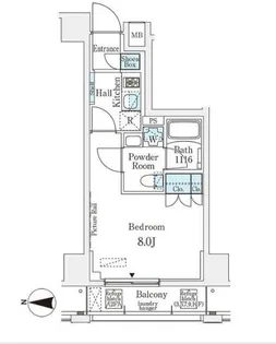 ムニレジデンス上野(旧名称 ベルファース上野)【11階】の間取り