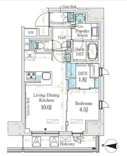 ベルファース錦糸町South【13階】の間取り