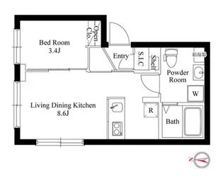 CASA PIAZZA 浅草本所【3階】の間取り