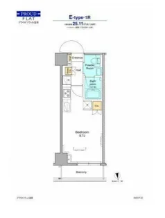 プラウドフラット浅草【7階】の間取り
