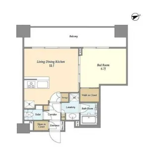 ヴィラクレール浅草【11階】の間取り