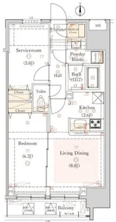 HY’s 三ノ輪【2階】の間取り