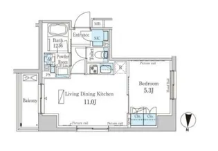 パークアクシス錦糸町ヴェール【7階】の間取り