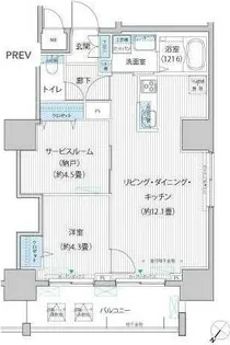 グランデュール富士【11階】の間取り