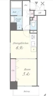 レスポワールエフ【6階】の間取り