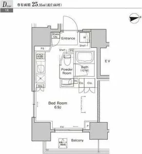 プラウドフラット浅草雷門【9階】の間取り