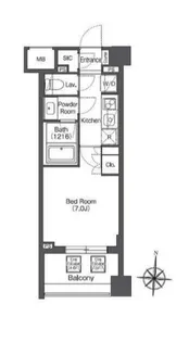 ORSUS HONJOAZUMABASHI【4階】の間取り