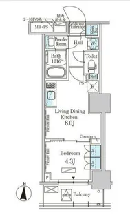 パークアクシス錦糸公園【3階】の間取り