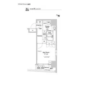 プラウドフラット三越前【8階】の間取り