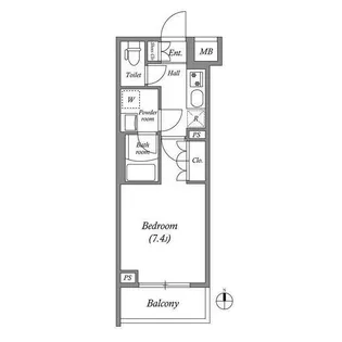 GENOVIA本所吾妻橋skygarden【2階】の間取り
