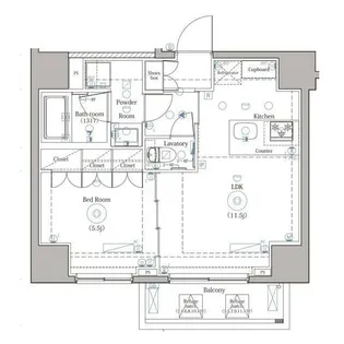 DIPS上野ノース【2階】の間取り