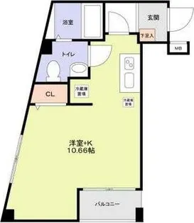 ラヴィエント三ノ輪パークサイド【3階】の間取り