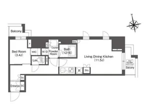 コンフォリア東上野【8階】の間取り