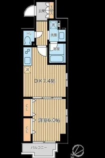 CITY SPIRE 蔵前【6階】の間取り
