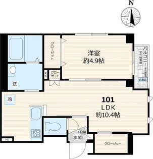 セレナ両国【1階】の間取り
