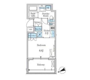 パークアクシス浅草・田原町【14階】の間取り