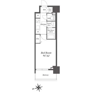 プレサンスブルーム浅草North【4階】の間取り