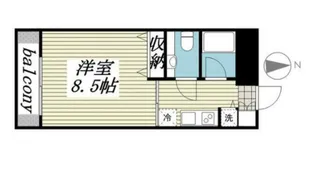 メゾン・ド・ヴィレ駒形【6階】の間取り