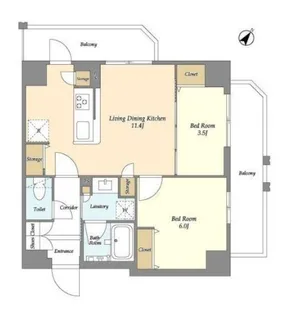 リテラス三ノ輪ウエスト【5階】の間取り